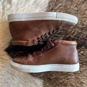 NWOT Taft men’s high top leather sneakers in brown nutmeg size 7